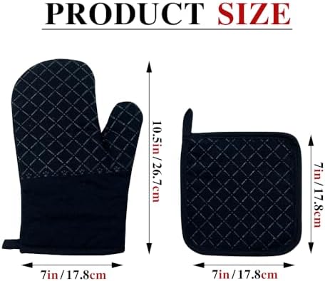 Jxubeuro Funny Oven Mitts Set of 2 with Non-Slip Design