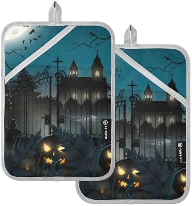 Oculus Halloween Scary Church Pot Holder Set