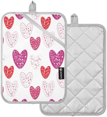 Heart Word Love 2-Pack Pot Holder Set