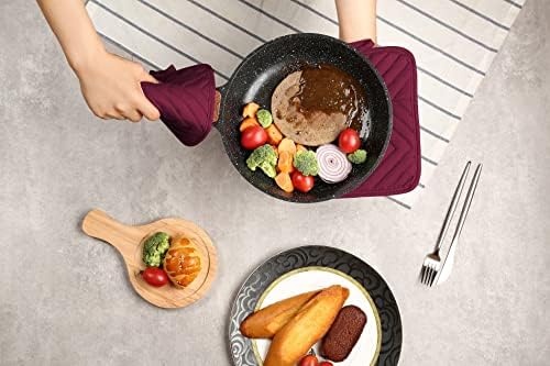 7x9 Red Oven Pot Holder with Pocket Heat-Resistant Cotton Potholder