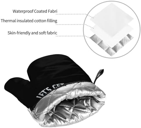Happy Hanukkah Premium Heat-Resistant Oven Mitts Pot Holders Baking Set of 4