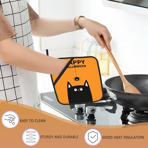 BAMOWEY Happy Halloween Pot Holders Set of 2