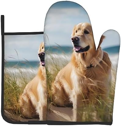 Golden Retriever Oven Mitts and Pot Holders Quopvn
