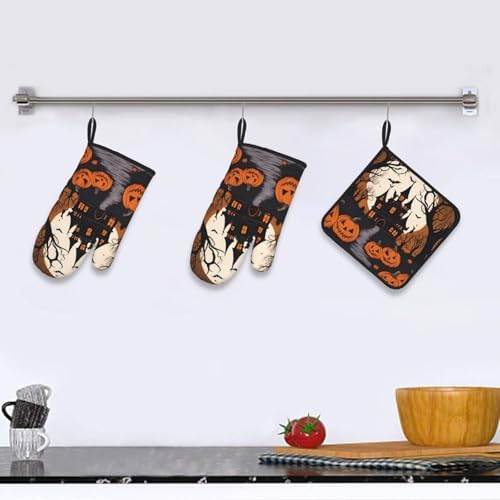 Halloween II Funny Oven Mitts for Baking Pioneers