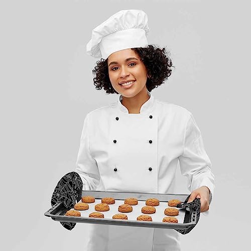 Mxocom Black and White Oven Mitts and Pot Holders Set