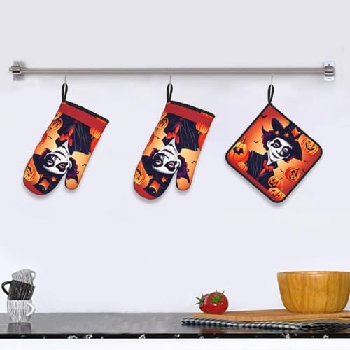 Happy Halloween esteems Oven Mitts Pot Holders Sets