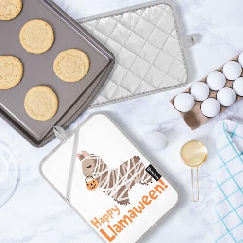 Trick or Treat Llamas Pot Holder Set