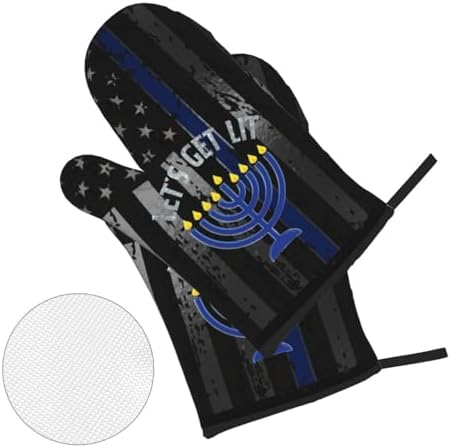Joyful Premium Heat-Resistant Oven Mitts Pot Holders 4-Piece Set Baking Tools