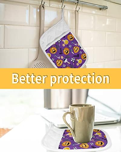 Unique Halloween Boo Pot Holders Set of 5