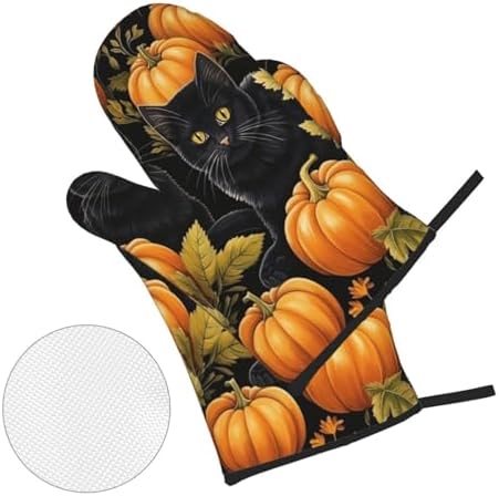 Halloween Treat Safe Oven Mitts Pot Holders for Baking BBQ