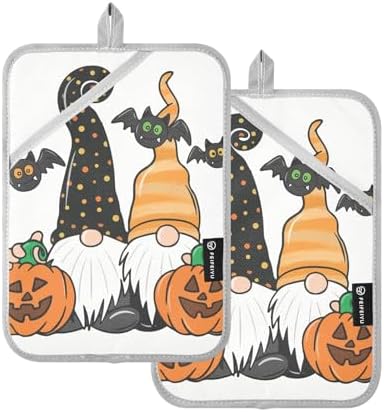 Halloween Gnome Potholders with Pockets 2 Pack