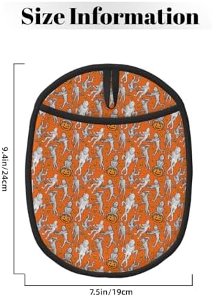 Premium Heat-Resistant Silicone Pot HoldersHalloween Mummy Oven Mitts with Hanging Loop