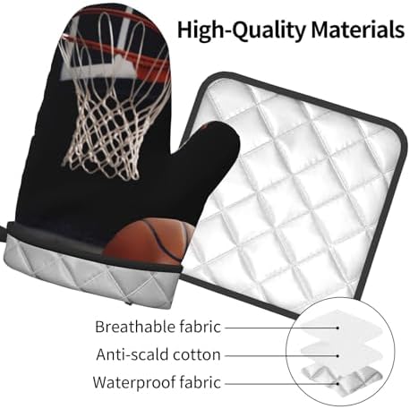 Experience the Heat Oven Mitts Pot Holders Set by Quopvn