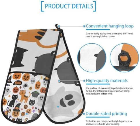 Halloween Double Oven Mitts Heat-Resistant