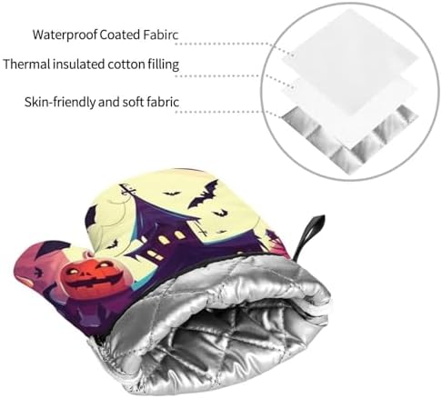 Happy Halloween Oven Mitt Pot Holder Set