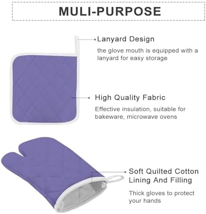 Curdesi 4PCS Oven Mitts Pot Holders Set