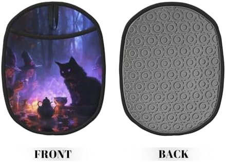 Mysterious Halloween Cat Oven Mitts