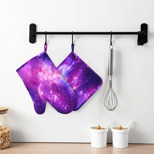 Galaxy Oven Mitts Set