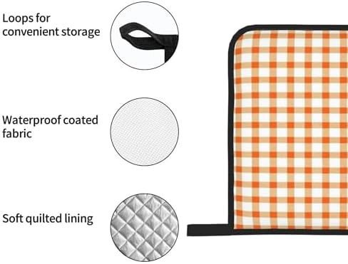 Sketch Art Style Oven Mitts Heat Resistant Pots Cooking Glove Sets