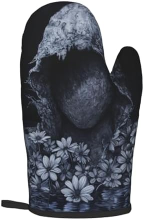 Spooky Halloween Ghost Oven Mitts and Pot Holders Set 1