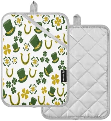 St Patricks Heat-Resistant Oven Mitt Set of 2