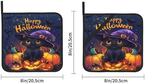 Super Spooky Halloween Cat Potholders