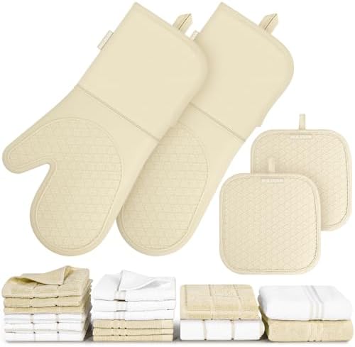 High-Quality Silicone Oven Mitts Pot Holder Soft Heat Resistant Kitchen Essential