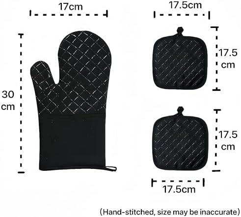 Echo Black 4-Piece Oven Mitts Pan Racks Set for Kitchen Essentials