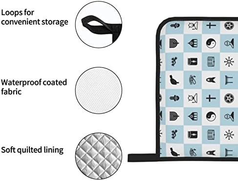 Adjustable Hanukkah Oven Mitt Set