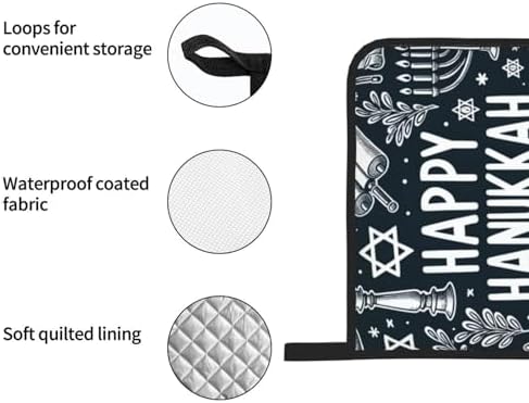 Hanukkah Delicious heat resistant oven Mitts Set