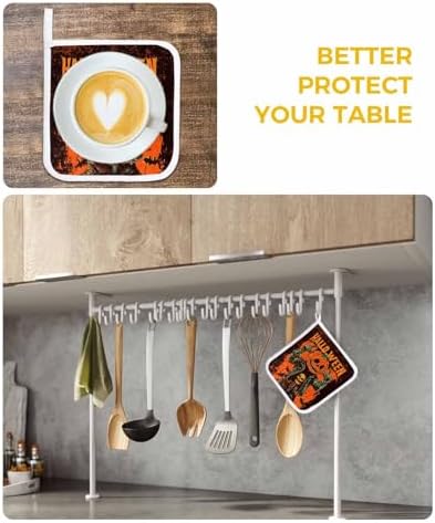 Halloween Treat 5-Piece SafeHot Potholders for Oven Kitchen Use