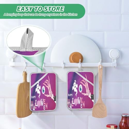 Halloween Ghost Kitchen Potholders Set