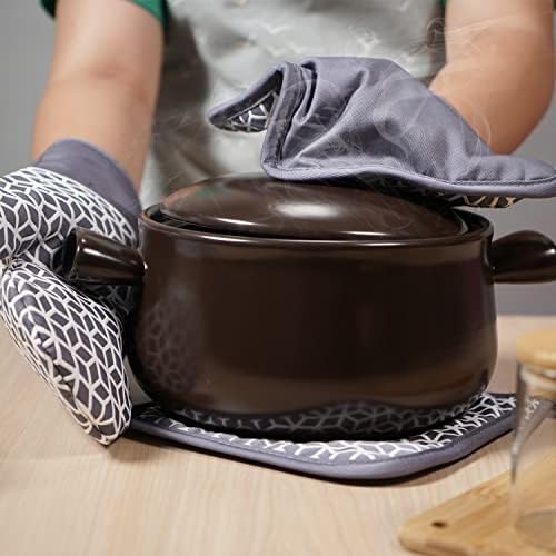 6-Piece Heat-Resistant Oven Mitts Set
