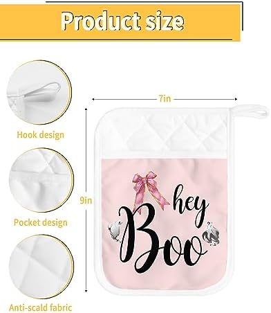 Falaniique Halloween 3Pcs Pot Holders with Pocket