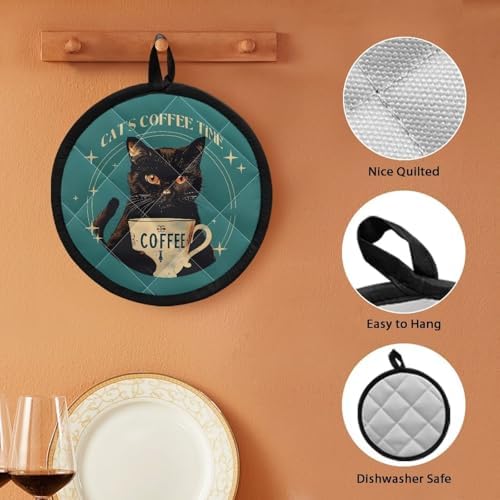 2-in-1 Heat Resistant Pot Holder Set for Cooking Baking