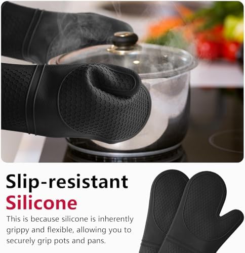 Extra Long Silicone Oven Mitts