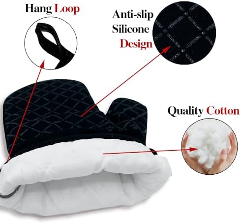 Jxubeuro Funny Oven Mitts Set of 2 with Non-Slip Design