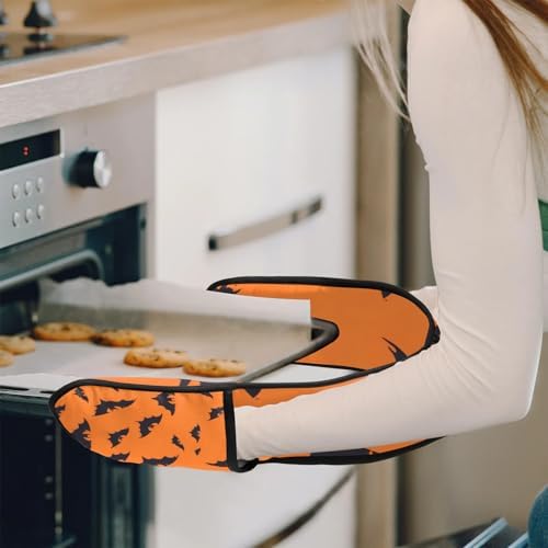 Gublec Halloween Bats Animal Double Oven mitts