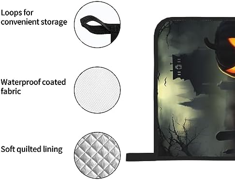 4PCS Halloween Horror Oven Mitts and Pot Holders Set