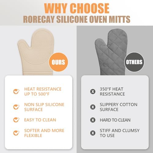 Heat-Resistant Silicone Oven Mitts