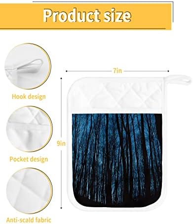 JasmineM Halloween Heat-Resistant Pot Holder Set of 5 with Hanging Loops