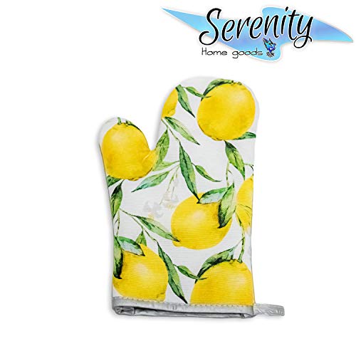 Handmade Decorative Oven Mitt Set Lemon Green Home Decor