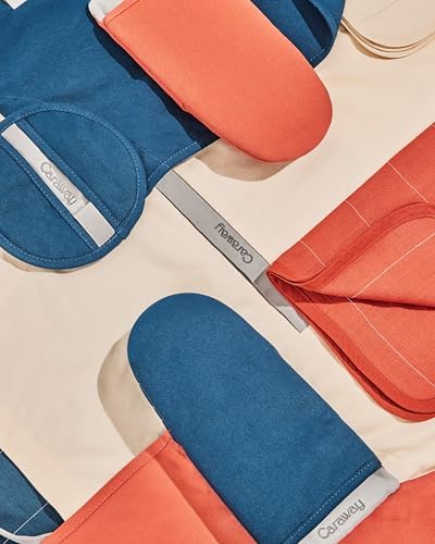 Warmth in Kitchen 100 Organic Cotton Double-Layer Oven Mitts