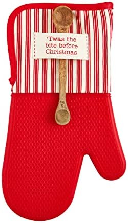 Mud Pie Christmas silicone oven mitt whisk set