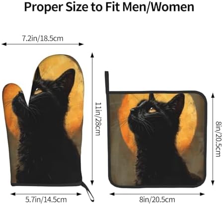 Halloween Black Cat Oven Mitt Pkg