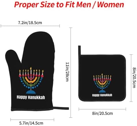 Chic 4-Piece Pot Holder Oven Mitt Set for Kitchen Mastery
