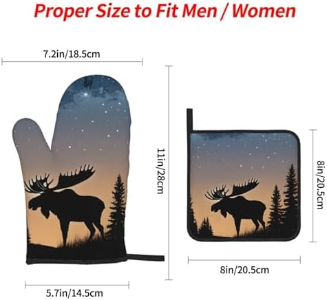 ZHANLEI 4-Piece Oven Mitts Pot Holders Set