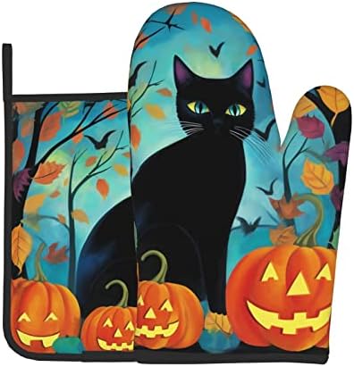 Mantaiyuan Black Cat Halloween Oven Mitt The Ghost That Stays Warm