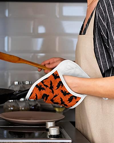 JasmineM Halloween Bat Potholders Set