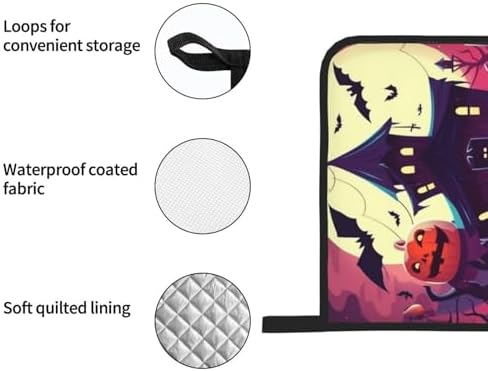 Happy Halloween Oven Mitt Pot Holder Set